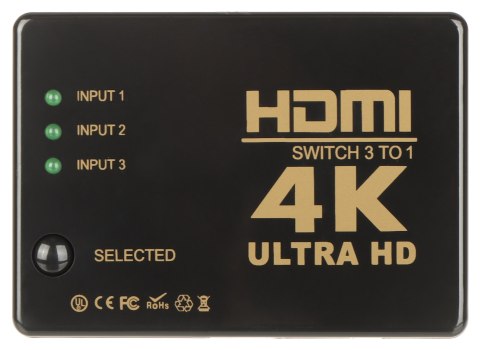 PRZEŁĄCZNIK HDMI-SW-3/1-IR-4K