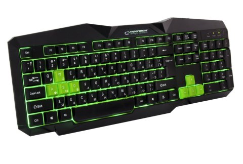 EGK201GUA Esperanza klawiatura przewod. gaming led usb tirions zielona ua EGK201GUA Esperanza klawiatura przewod. gaming led usb tirions zielona ua