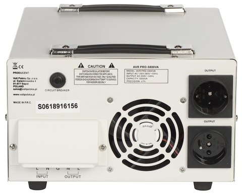 STABILIZATOR NAPIĘCIA SIECIOWEGO AVR-PRO-5000VA VOLT Polska STABILIZATOR NAPIĘCIA SIECIOWEGO AVR-PRO-5000VA VOLT Polska