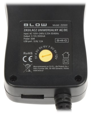 ZASILACZ IMPULSOWY 3-12V/2A/BL USB
