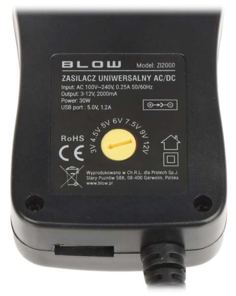 ZASILACZ IMPULSOWY 3-12V/2A/BL USB ZASILACZ IMPULSOWY 3-12V/2A/BL USB