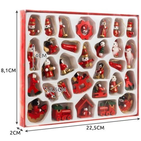 ZAWIESZKI DREWNIANE / BOMBKI NA CHOINKĘ 30 szt ZAWIESZKI DREWNIANE / BOMBKI NA CHOINKĘ 30 szt