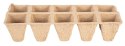 Rozsadniki torfowe małe (2x5 otworów) 22 x 8.5 x 5.5 cm,10 sztuk