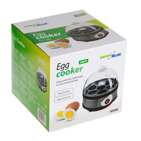 Automatyczny jajowar GreenBlue, moc 400W, do 7 jaj, miarka, 220-240V~, 50 Hz, GB572 Automatyczny jajowar GreenBlue, moc 400W, do 7 jaj, miarka, 220-240V~, 50 Hz, GB572