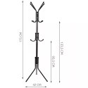 Wieszak stojący 170cm - czarny Ruhhy 23815