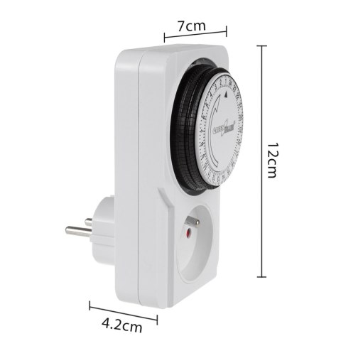 Włącznik czasowy - timer mechaniczny GreenBlue, 48 programów, max. obciążenie 16A, IP20, GB360 E Włącznik czasowy - timer mechaniczny GreenBlue, 48 programów, max. obciążenie 16A, IP20, GB360 E