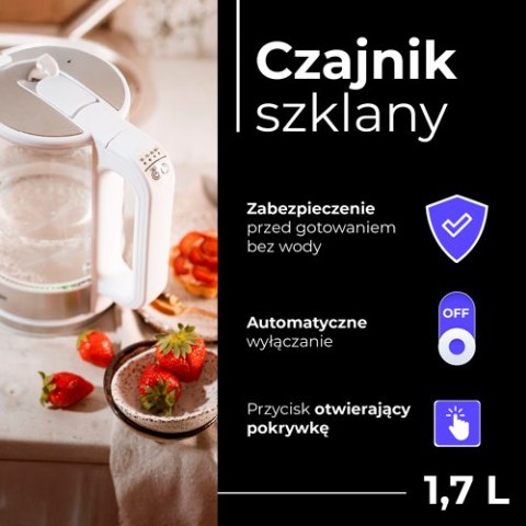 MS 1301 white Czajnik szklany 1,7 l z regulacją temp. MS 1301 white Czajnik szklany 1,7 l z regulacją temp.