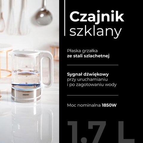 MS 1301 white Czajnik szklany 1,7 l z regulacją temp. MS 1301 white Czajnik szklany 1,7 l z regulacją temp.