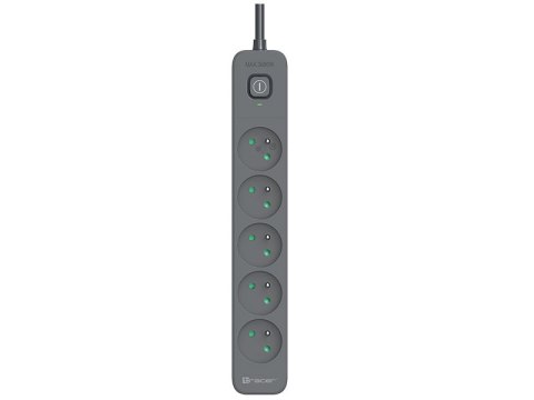 Listwa zasilająca antyprzepięciowa TRACER Power Line+ 1,8 m Graphite (5 gniazd) Listwa zasilająca antyprzepięciowa TRACER Power Line+ 1,8 m Graphite (5 gniazd)