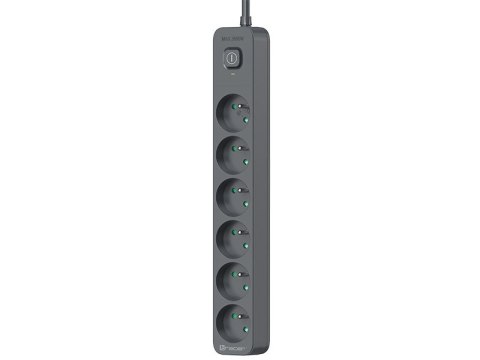 Listwa zasilająca antyprzepięciowa TRACER Power Line+ 1,8 m Graphite (6 gniazd) Listwa zasilająca antyprzepięciowa TRACER Power Line+ 1,8 m Graphite (6 gniazd)