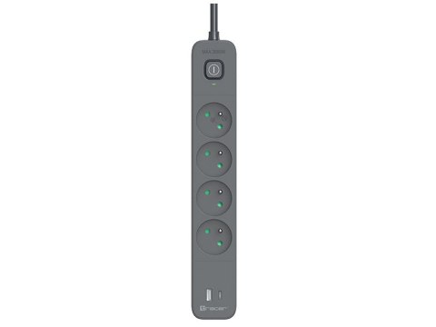 Listwa zasilająca antyprzepięciowa TRACER Power Line+ mobile ready 1.5 m (4 gniazda + 1x USB A+ 1x Type C, PD18W) Listwa zasilająca antyprzepięciowa TRACER Power Line+ mobile ready 1.5 m (4 gniazda + 1x USB A+ 1x Type C, PD18W)