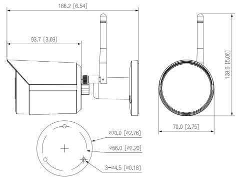 KAMERA IP IPC-HFW1230DS-SAW-0280B Wi-Fi - 1080p 2.8 mm DAHUA