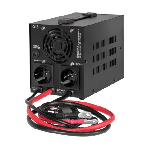Zasilacz awaryjny KEMOT PROsinus-800-LFP4 przetwornica z czystym przebiegiem sinusoidalnym i funkcją ładowania 12V 230V 800VA/5 Zasilacz awaryjny KEMOT PROsinus-800-LFP4 przetwornica z czystym przebiegiem sinusoidalnym i funkcją ładowania 12V 230V 800VA/5