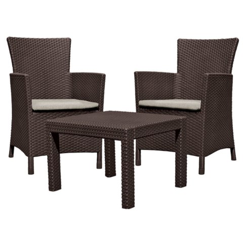 Zestaw mebli ogrodowych ROSARIO BALCONY SET brąż-beż