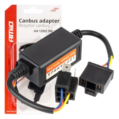 Rezystor canbus opornik do żarówek led 3w 120? h4 amio-04127 Rezystor canbus opornik do żarówek led 3w 120? h4 amio-04127