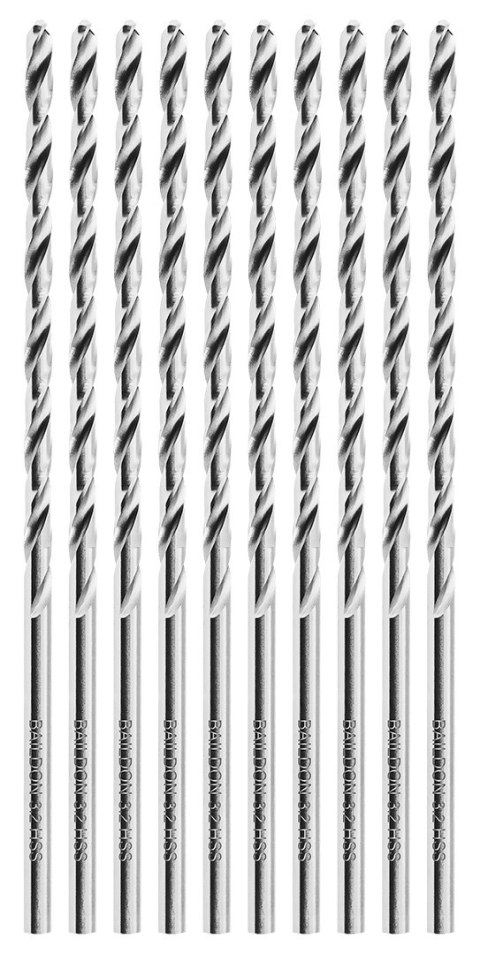 Wiertła do metalu Baildon BASIC DIN 340 RN NWKb 3,2 mm, HSS (S), 106-69 mm, wielokrotność 10 Wiertła do metalu Baildon BASIC DIN 340 RN NWKb 3,2 mm, HSS (S), 106-69 mm, wielokrotność 10