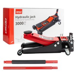 Podnośnik hydrauliczny niskoprofilowy lewarek typu żaba 3t 3000kg ce 75/510mm amio-04215