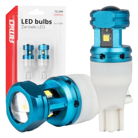 Żarówki led canbus t15 w16w 4smd 1860xs white 12v 24v amio-04251 Żarówki led canbus t15 w16w 4smd 1860xs white 12v 24v amio-04251