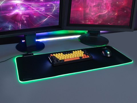 Podkładka pod klawiaturę i mysz TRACER GAMEZONE Maxi RGB (80/30/0,4) Podkładka pod klawiaturę i mysz TRACER GAMEZONE Maxi RGB (80/30/0,4)