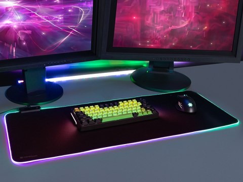 Podkładka pod klawiaturę i mysz TRACER GAMEZONE Maxi RGB (80/30/0,4) Podkładka pod klawiaturę i mysz TRACER GAMEZONE Maxi RGB (80/30/0,4)