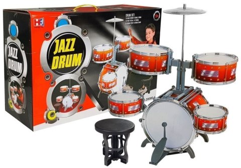 Duża Perkusja 5 Bębnów Talerz Instrument Dziecięcy Duża Perkusja 5 Bębnów Talerz Instrument Dziecięcy