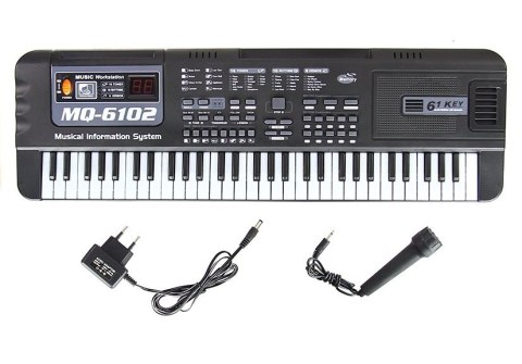 Keyboard MQ-6102 61 Klawiszy Mikrofon Do Nauki Keyboard MQ-6102 61 Klawiszy Mikrofon Do Nauki
