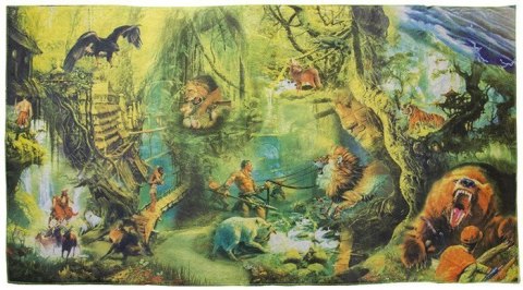 Mata Dywan Koc Na Podłogę Dżungla 108 cm x 58 cm Mata Dywan Koc Na Podłogę Dżungla 108 cm x 58 cm