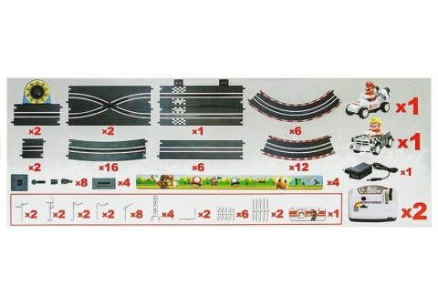 Tor Samochodowy + 2 Auta Mario RC 452cm 20km/h Tor Samochodowy + 2 Auta Mario RC 452cm 20km/h