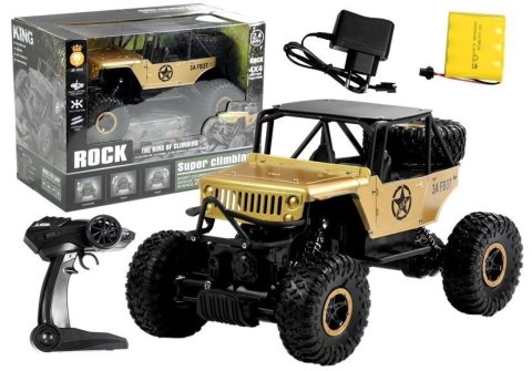 Auto Zdalnie Sterowane Jeep R/C 1:18 Złoty Auto Zdalnie Sterowane Jeep R/C 1:18 Złoty
