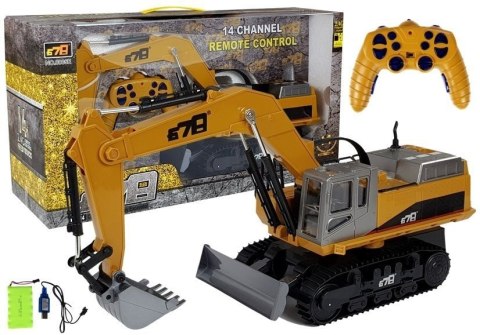 Pojazd Budowlany Koparka RC Zdalnie Sterowana 2.4G R/C Światła Żółty Pojazd Budowlany Koparka RC Zdalnie Sterowana 2.4G R/C Światła Żółty