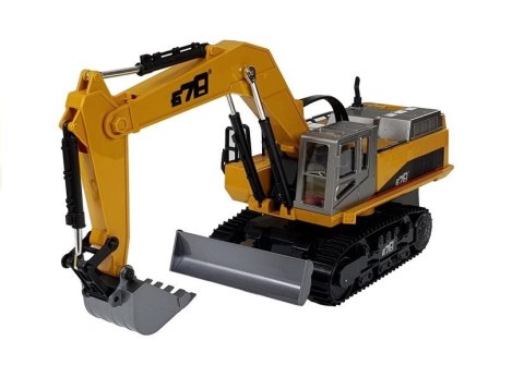 Pojazd Budowlany Koparka RC Zdalnie Sterowana 2.4G R/C Światła Żółty Pojazd Budowlany Koparka RC Zdalnie Sterowana 2.4G R/C Światła Żółty