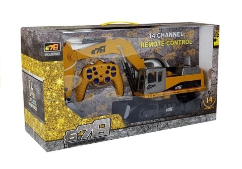 Pojazd Budowlany Koparka RC Zdalnie Sterowana 2.4G R/C Światła Żółty Pojazd Budowlany Koparka RC Zdalnie Sterowana 2.4G R/C Światła Żółty