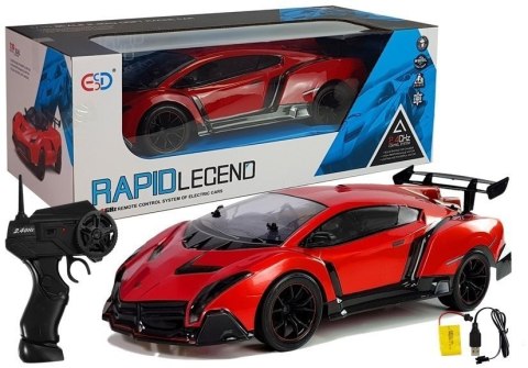 Auto Sportowe Zdalnie Sterowane 1:10 Czerwone R/C Auto Sportowe Zdalnie Sterowane 1:10 Czerwone R/C