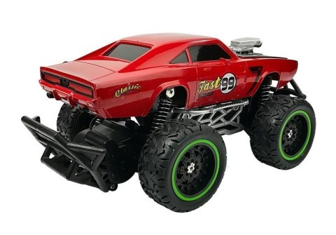Auto Zdalnie Sterowane R/C 6.5 km/h Wysokie Koła Czerwone Auto Zdalnie Sterowane R/C 6.5 km/h Wysokie Koła Czerwone