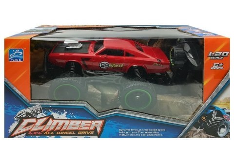 Auto Zdalnie Sterowane R/C 6.5 km/h Wysokie Koła Czerwone Auto Zdalnie Sterowane R/C 6.5 km/h Wysokie Koła Czerwone