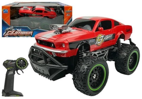 Auto Zdalnie Sterowane R/C 6.5 km/h Wysokie Koła Czerwone Auto Zdalnie Sterowane R/C 6.5 km/h Wysokie Koła Czerwone