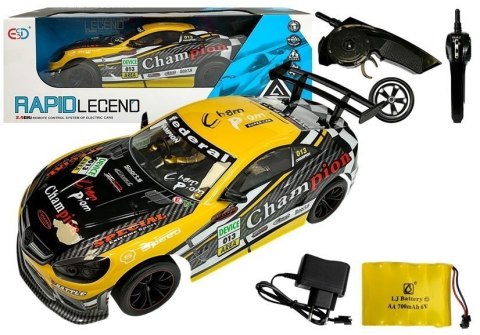 Auto Zdalnie Sterowane Sportowe 2.4GHz Żółte Auto Zdalnie Sterowane Sportowe 2.4GHz Żółte