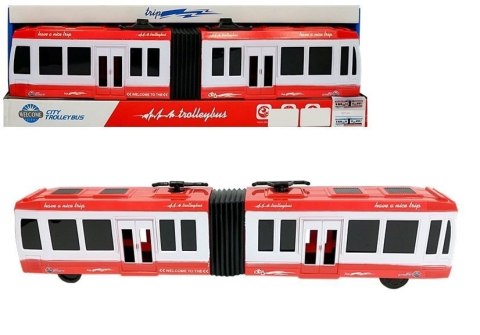 Autobus Przegubowy z Napędem Frykcyjnym Czerwony Autobus Przegubowy z Napędem Frykcyjnym Czerwony