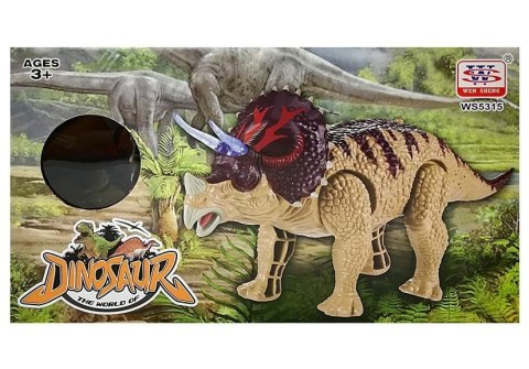 Dinozaur Triceratops Zielony Na Baterie Dinozaur Triceratops Zielony Na Baterie