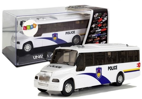 Autobus Policyjny Bus Policja Biały z Naciągiem Dźwięk Autobus Policyjny Bus Policja Biały z Naciągiem Dźwięk