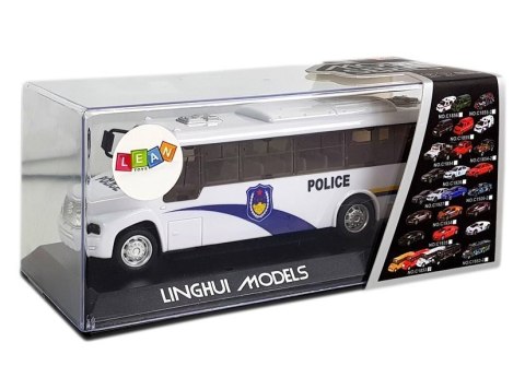 Autobus Policyjny Bus Policja Biały z Naciągiem Dźwięk Autobus Policyjny Bus Policja Biały z Naciągiem Dźwięk