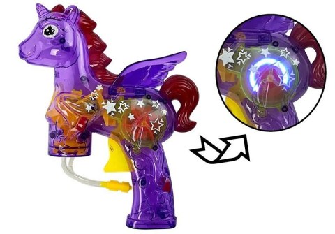 Pistolet do baniek mydlanych jednorożec fioletowy Pistolet do baniek mydlanych jednorożec fioletowy