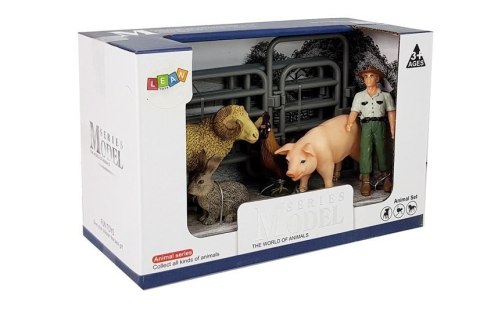 Zestaw Figurek Zwierzęta Domowe Farma Rolnik Owca Baran Zestaw Figurek Zwierzęta Domowe Farma Rolnik Owca Baran