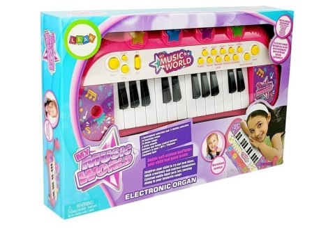 Keyboard Pianinko 24 Klawisze USB Mikrofon Różowy Keyboard Pianinko 24 Klawisze USB Mikrofon Różowy