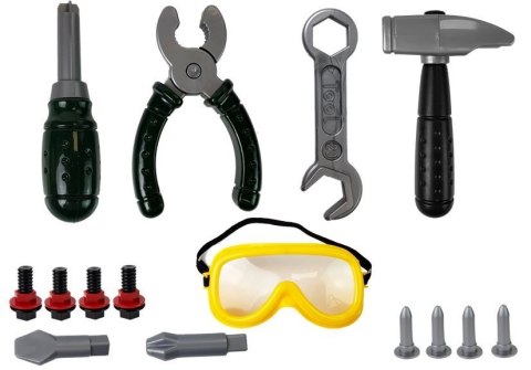 Zestaw Majsterkowicza Wiertarka na Baterie Okulary Ochronne Kask Zestaw Majsterkowicza Wiertarka na Baterie Okulary Ochronne Kask