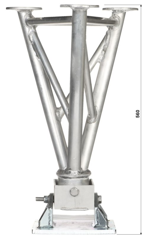 PODSTAWA PRZEGUBOWA DO MASZTÓW KRATOWYCH POSIADAJĄCYCH ODCIĄGI MK-1.5/POD-B PODSTAWA PRZEGUBOWA DO MASZTÓW KRATOWYCH POSIADAJĄCYCH ODCIĄGI MK-1.5/POD-B