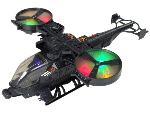 Helikopter Wojskowy Ogromne Skrzydła Światła Dźwięk Obraca Się Helikopter Wojskowy Ogromne Skrzydła Światła Dźwięk Obraca Się