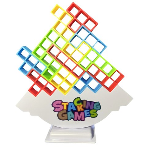 Gra Zręcznościowa Balansująca Wieża Tetris 48 Klocków 22 Karty Kolorowe Gra Zręcznościowa Balansująca Wieża Tetris 48 Klocków 22 Karty Kolorowe