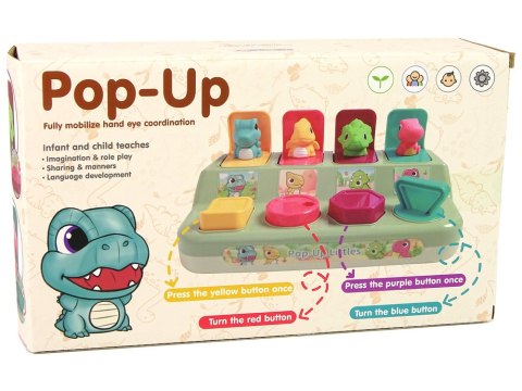 Zabawka Zręcznościowa Pop-up dla Malucha Zwierzątka Dinozaury Zabawka Zręcznościowa Pop-up dla Malucha Zwierzątka Dinozaury