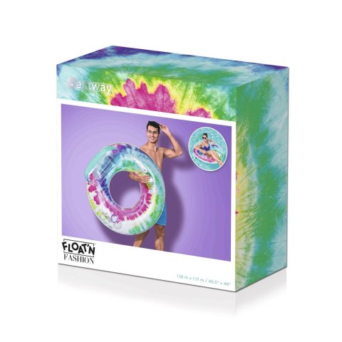 Dmuchane Koło Do Pływania Tie Dye 118 cm Bestway 43637 Dmuchane Koło Do Pływania Tie Dye 118 cm Bestway 43637